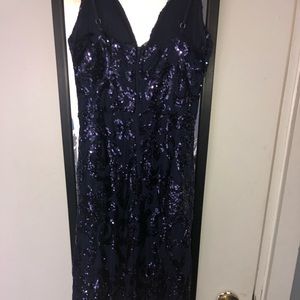 navy blue prom dress